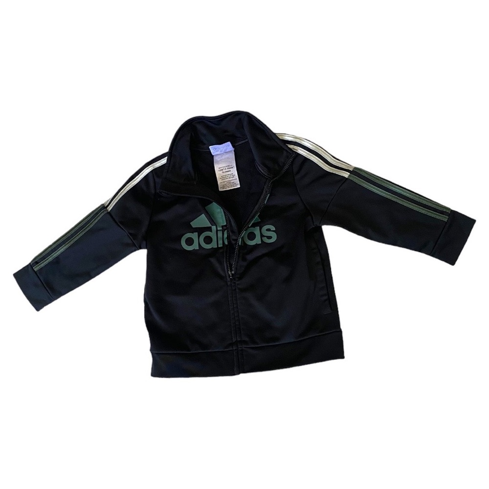 Adidas Jacket Black And Green 18 Months - Picture 3 of 4